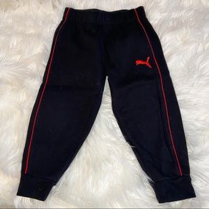 PUMA BLACK & RED JOGGERS/SWEATPANTS
